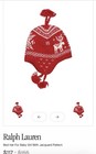 Ralph Lauren Polo Red Jacquard Hat With Ear Flaps  Unisex  New