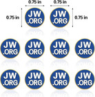 Jehovah Witness - 3 4  Round Blue Lapel Pin - Jw org Neck Tie Hat Tack Clip Wome