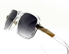 Men Sunglasses Designer Square Black Lens Gold Fashion Classic Retro Vintage New