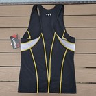 Tyr Men s Triathlon Black gold Carbon Singlet Tri Triathlon Tank Sz L New