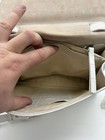 Little Liffner White Crocodile Embossed Leather Shoulder Bag Made In Italy M21