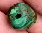 Antique Rare Very Old Tibetan Turquoise Bead - Beautiful Worn Patina 