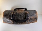 Vintage Distressed Authentic Lilly Pebbled Leather Medical Bag Md Doctor Bag