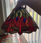Vintage 1970s 1980s 14    Tiffany Style Stained Glass Lamp Shade Just The Shade