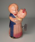 Vintage Occupied Japan 4    Wind Up Celluloid Dancing Couple Toy W key - Works