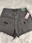 Wild Fable Super High-rise Cutoff Shorts Black Denim Distressed Stretch Size 2