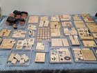 Lot Of 200  New   Vintage Wood Mounted Rubber Stamps Arts craft   Scrapbooking