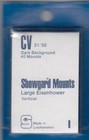 Showgard Black Stamp Mounts Cv 31x50 Mm For Us Jumbo Singles Vertical Pack Of 40
