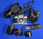 Minolta Xd11 35mm Slr Camera Kit   75-205mm Lens  Flash  Winder   Teleconverters