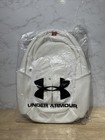 Under Armour White Hustle 6 0 School Laptop Padded Team Backpack 1384673 New