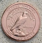 1 Oz Copper Round - Peace Dollar