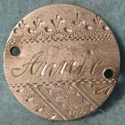 Fancy 1872 Seated Liberty Dime Love Token Named Annie  562