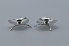 Pair Vintage Cohr Atla Denmark Silver Plated Candle Holders