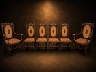Antique Carved Oak Dining Chairs Cane Back Barley Twist Carver Chairs Set Of 6