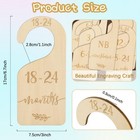 Whaline Wooden Baby Closet Size Dividers Set Of 7 Wardrobe Hanger Organizer    