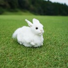 Hansa Zoo Golf Putter Ping Club Head Cover Realistic Plush Animal Rabbit White