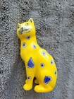 Franklin Mint Curio Cabinet Cat Collection Galle Yellow Blue Whimsical