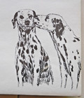 Dalmatians Kissing Dogs 6 Notepads 50 Sheets 8 5 X 5 5 New Black   White Drawing