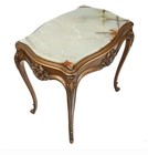 Beautiful Antique French Louis Xv Style Gilt Carved Green Onyx Center Table