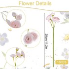 18 Pcs Pink Ranunculus Artificial Flowers Faux Silk Mini Bouquet Set Bulk