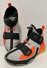 Nike Lebron Soldier Xiii Flyease Basketball Athletic Shoes Orange Gray 2youth