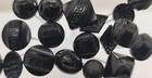 X 18 Antique Victorian 1890s Jet Glass Mourning black Glass  Lot hat Pin-l 7 08 