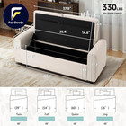 Ottoman With Storage Tufted Storage Bench For Bedroom 48  Fabrics End Of