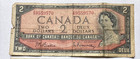 1954 Canadian One And Two Dollar Bills - Creased 
