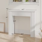 Homcom Modern Fireplace Mantel  Fireplace Surround With Leg  White
