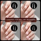 1000pcs Nail Tips Clear False Nails Full Cover For Acrylic Nails Kit 10 Sizes 4
