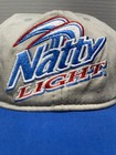Vtg Natural Light  natty  Hat Embroidered Beer Cap Gray One Size