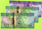 Solomon Islands 20 50 Dollars Nd 2013-2017  P34b  35a  35b  Unc   Replacement