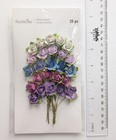 Purple Mini Roses On Stems Paper Flowers Scrapbook Embellishments Recollections