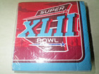Vintage Super Bowl Xlii Souvenir Napkins  Football New York Giants Win New