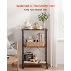 Kitchen Utility Cart 3 Tier 23 7 In Microwave Stand Coffee Mini Oven Toaster