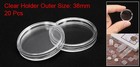 20pcs 33mm Silver Dollar Coin Holders Round Plastic Coin Capsule Acrylic