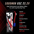 5000mah 65c 6s 22 2v Lipo Battery Ec5 Plug For Rc Car Helicopter Boat Drone