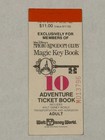1979 Disney World Adult Magic Key Ticket Book With 6 Tickets Attached - 2203