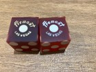 Lot Of 2 Fremont Las Vegas Hotel casino Numbered Dice   1 Wood Die 1 Acrylic Die
