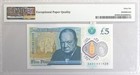 Bank Of England Great Britain 5 Pounds 2015 Prefix Aa01 Pmg  66epq  Polymer