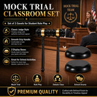 2pcs Wooden Judge Gavel Hammer Sound Block Set Lawyer Auction Sale Tools Set New