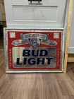 Vintage 1995 Anheuser-busch Genuine Bud Light Beer Mirror Glass Bar Sign  25x19