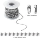 33feet Ball Bead Chain stainless Steel Dog Tag Chain  2 4mm 