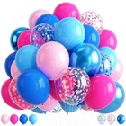 Pink And Blue Pastel Balloons  12 Inch Hot Light Pink 12 Inch 35pcs Blue Pink