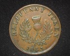 Nova Scotia Canada 1843 1 2 Penny Token Km3 Extremely Fine  n26