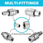 4 Pcs Pressure Washer Coupler Quick Connect Fittings   1 4 In Npt Female And Ma   