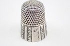 Antique Sewing Thimble Octagon Simons Brothers 9 Pat May 28 1889 Sterling Silver