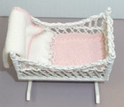 Artist Made Miniature Dollhouse Wicker Cradle 1 12 Scale By Bjr                s