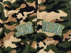 John Deere Logo Toddler Size 3t Green brown Camo Fleece Hooded Sweatshirt
