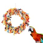  Parrot Swing Toy Rope Hanging Ring For Parrots Soft Bird Toys Chew